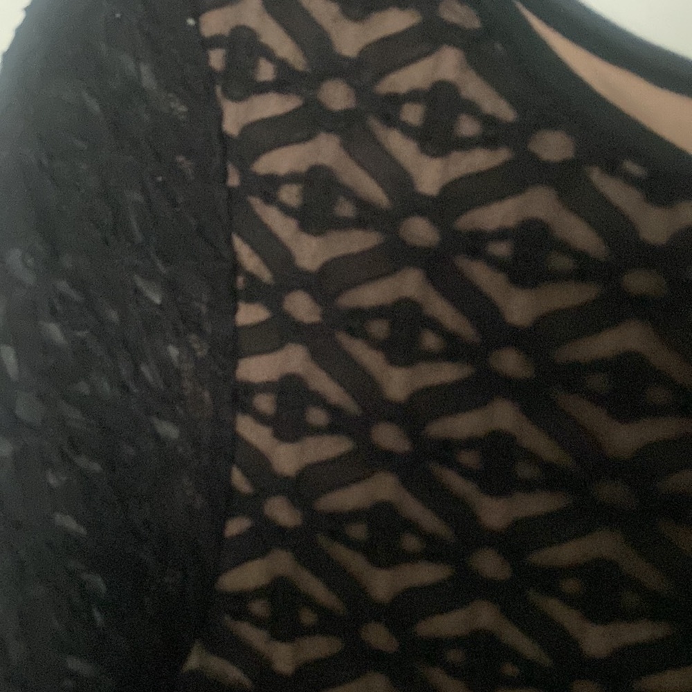 Black Lace Dress Short Party Pleated Size Medium Mark + James Badgley Mishka - Picture 12 of 12